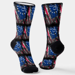 Betsy Ross Vlag 1776 Patriottische 4e juli Sokken
