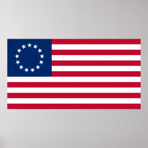 Betsy Ross-vlag, meest populaire Amerikaanse ontwe Poster