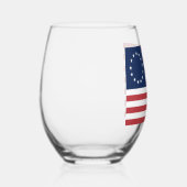 Betsy Ross Vlag Ontwerp Wijnglas Zonder Voet (Rechts)