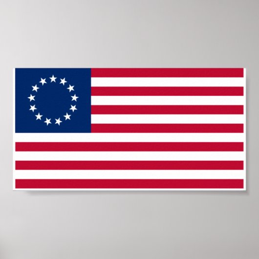 Betsy Ross vlag Poster (Voorkant)