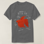Betta Fish Anatomy T-shirt (Design voorkant)