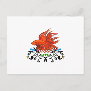 BETTA FISH ARTSY BRIEFKAART