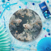 Betta Fish Blauw Wit Papieren Bordje (Feest)