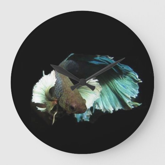 Betta fish clock grote klok (Voorkant)