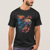 Betta Fish Cool Abstract Kleurrijk T-shirt (Voorkant)