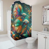 Betta Fish Fantasy Art Douchegordijn (In situ)