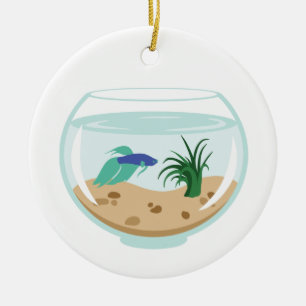 Betta Fish Keramisch Ornament