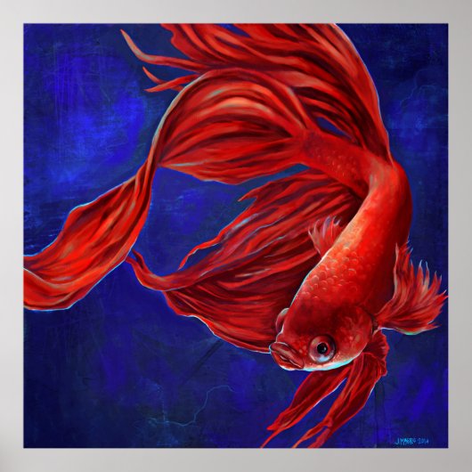 Betta Fish Painting Print (Voorkant)