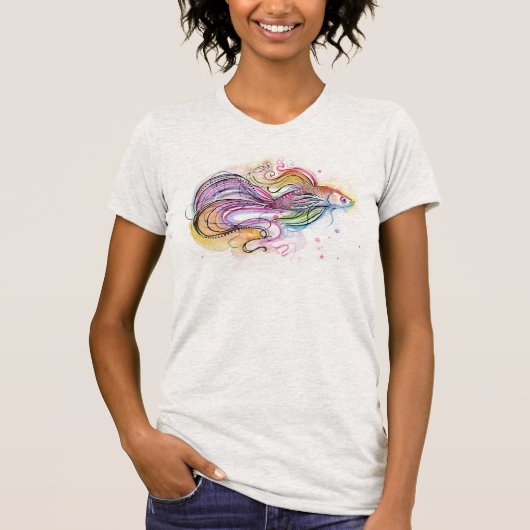 Betta Fish Painting T-shirt (Voorkant)