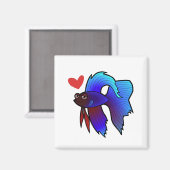 Betta Fish / Siamese vechtende vis Magneet (Voorkant / Achterkant)