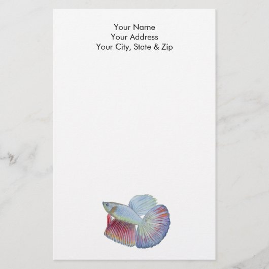 Betta Fish Stationery Briefpapier (Voorkant)