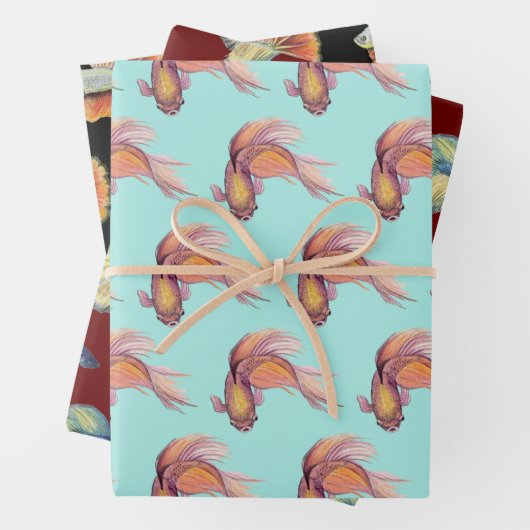 Betta Fish Wrapping Paper Sheets (In situ)