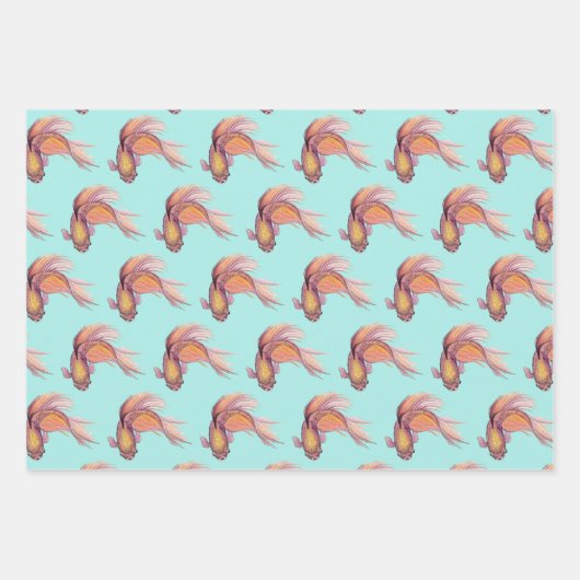 Betta Fish Wrapping Paper Sheets (Voorkant)