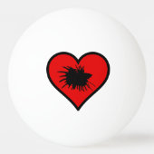 Betta Heart Love Fish Silhouette Pingpongballen (Achterkant)