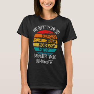 Betta Siamese Fighter Fish laat me een gelukkige r T-shirt