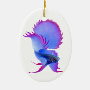 Betta Splendens vecht vissiervissen Keramisch Ornament