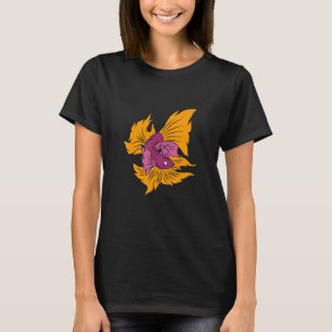 Betta Vechter Vis Siamese Aquarium Betta Staart T-shirt