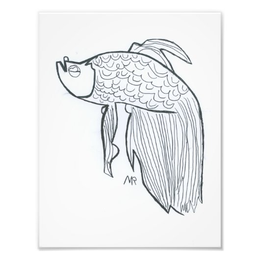 Betta Vis Foto Afdruk (Voorkant)