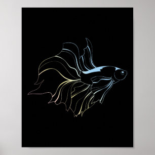 Betta Vis Liefhebber Siamese Vechtvis Aquarium Be Poster