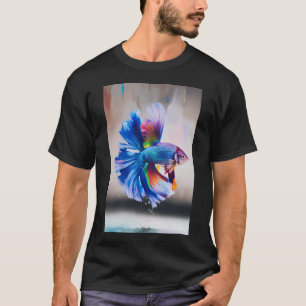 Betta Vis- Tropische Vis Pasteltinten Gedempte Kle T-shirt