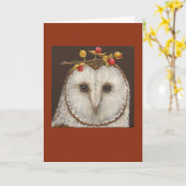 Bette la carte de chouette de la grange (Fleur jaune)