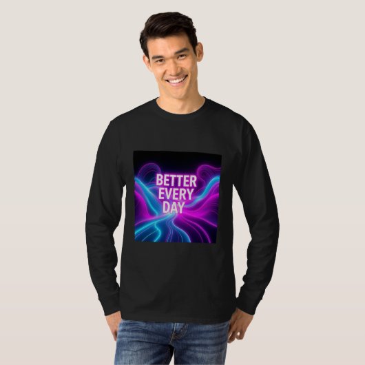 Better Every Day T-Shirt | Abstract Journey Lines  (Devant entier)