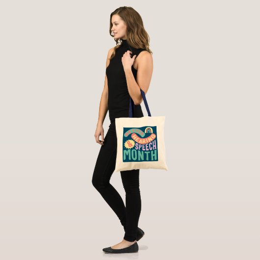 Better Hear Speech Therapist Month Language Tote Bag (Voorkant (model))