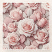 Better in Pink Roses Glazen Onderzetter (Voorkant)