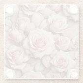 Better in Pink Roses Glazen Onderzetter (Achterkant)
