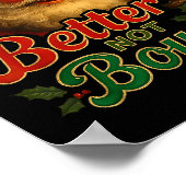 Better Not Boude Funny Cajun Christmas Santa  Poster (Hoek)