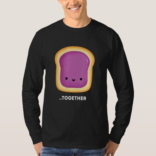 Better Together 2 of 2 Cute Couples Peanut Butter  T-shirt (Voorkant)