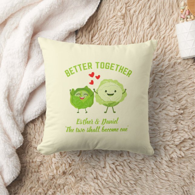 BETTER TOGETHER Cute Cabbage Valentine Couples Kussen (Deken)