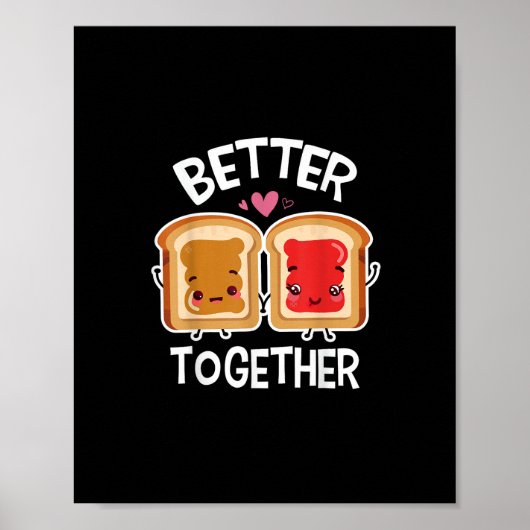 Better Together Fun Couple Playful Style Poster (Voorkant)