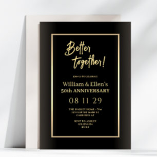 Better Together Gouden 50ste Verjaardag Kaart