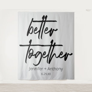 Better Together Huwelijkspersoonlijke Achtergrond Wandkleed