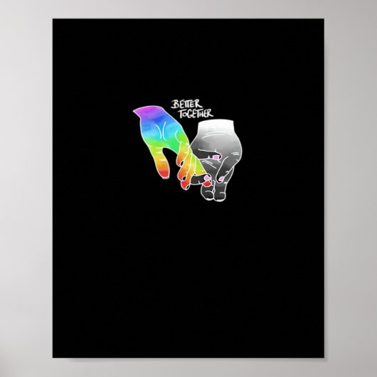 Better Together Minimalistisch Ontwerp Poster (Voorkant)