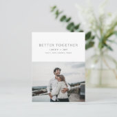 Better Together Modern Foto Opslag Data Aankondigingskaart (Staand voorkant)