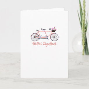 Better Together Tandem Fiets Samen Modern Ontwerp Kaart
