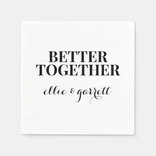 better together Trouw Verloofde Feestservetjes Servet