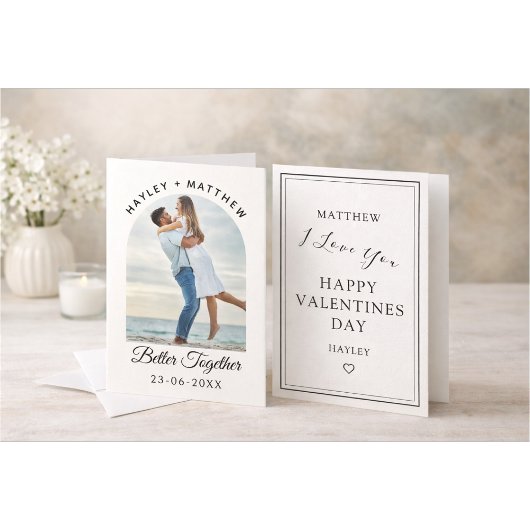 Better Together Valentine's Day gift Photo Bedankkaart