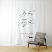 Better Together Wedding Backdrop Banner Minimalist Wandkleed (In situ)