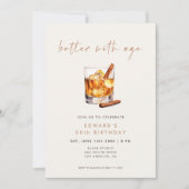 Better With Age Whisky Birthday Kaart (Voorkant)