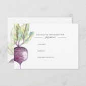 Betterave Biologique | Carte d'information à l'aqu (Devant / Derrière)