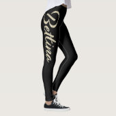 Bettina white gold Handwriting Hose Leggings (Rechts)
