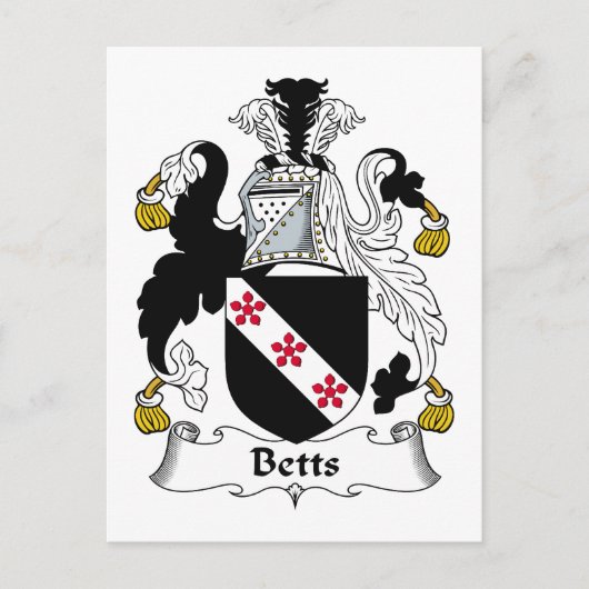Betts Family Crest Briefkaart (Voorkant)