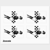 Betty Beat II Rechthoekige Sticker (Vel)