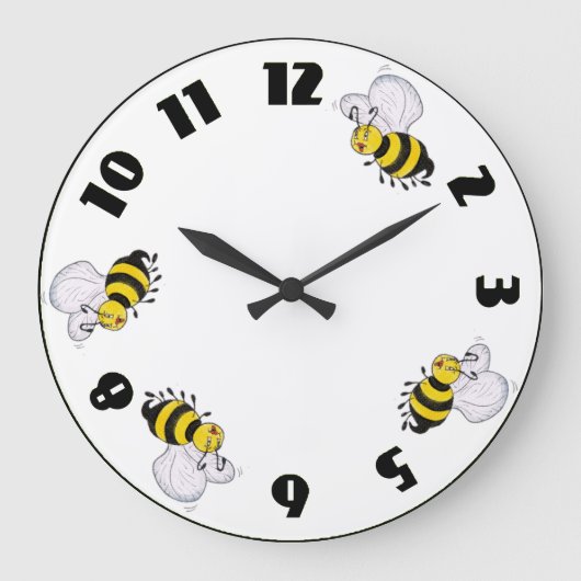 Betty Bee et Busy Bees Green Round Wall Horloge (Recto)
