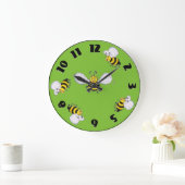 Betty Bee et Busy Bees Green Round Wall Horloge (Maison)