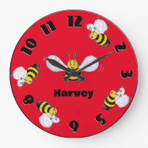 Betty Bee et Busy Bees Horloge ronde