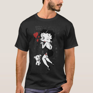 Betty Boop Betty en Pudgy stripkus T-shirt